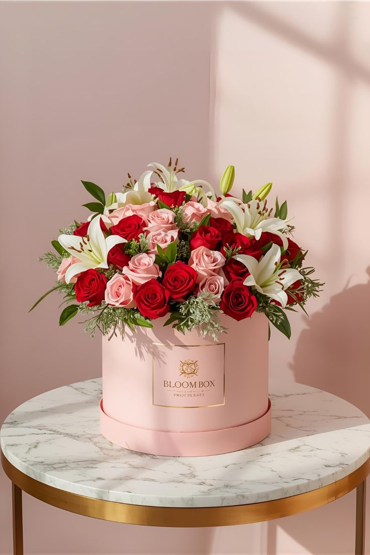 Caja de rosas de cumpleaños