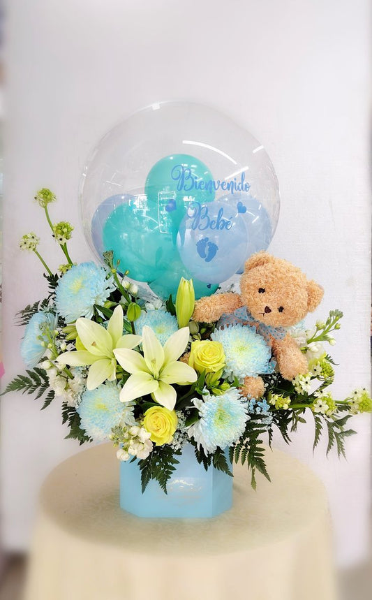 Arreglo floral baby shower