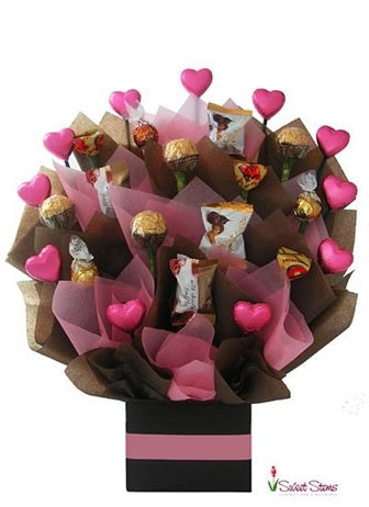 Arreglo de chocolates para San Valentín