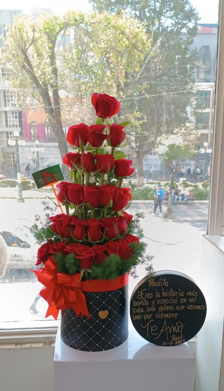 Arreglo floral en caja