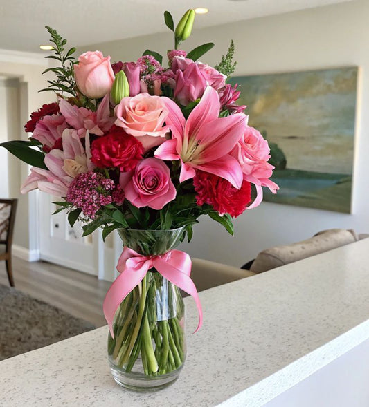 Arreglo floral en florero